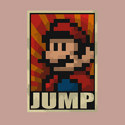 Свитшот хлопковый мужской Jump Mario, цвет: пыльно-розовый — фото 2