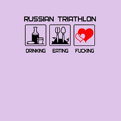 Свитшот хлопковый мужской Russian triathlon, цвет: лаванда — фото 2