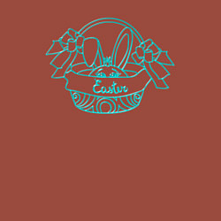 Свитшот хлопковый мужской Пасхальный кролик - принцесса, цвет: кирпичный — фото 2