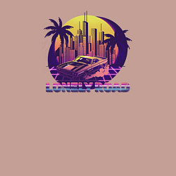 Свитшот хлопковый мужской New Retro Wave car, цвет: пыльно-розовый — фото 2