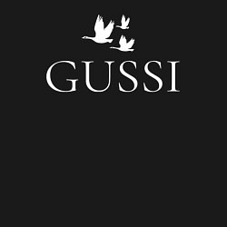 Свитшот хлопковый мужской Гусси - надпись белый, цвет: черный — фото 2