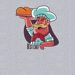 Свитшот хлопковый мужской Лучший шеф, цвет: меланж — фото 2