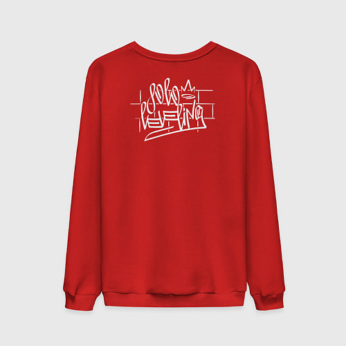 Мужской свитшот Поднятие уровня в одиночку Граффити / Красный – фото 2