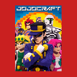 Свитшот хлопковый мужской Minecraft and Jojo collaboration - ai art, цвет: красный — фото 2