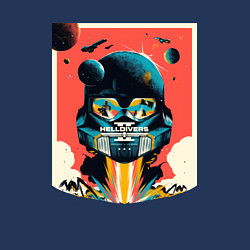 Свитшот хлопковый мужской Helldivers 2: Art, цвет: тёмно-синий — фото 2