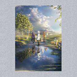 Свитшот хлопковый мужской Провожающая в последний путь Фрирен, цвет: меланж — фото 2