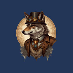 Свитшот хлопковый мужской Волк симпатик, цвет: тёмно-синий — фото 2