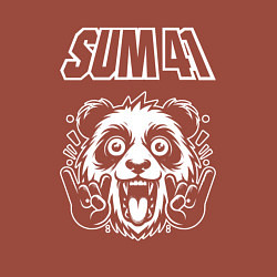 Свитшот хлопковый мужской Sum41 rock panda, цвет: кирпичный — фото 2