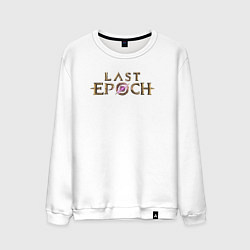 Свитшот хлопковый мужской Logo Last Epoch, цвет: белый