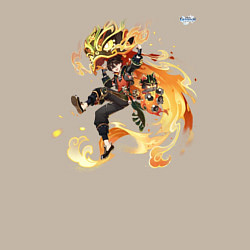 Свитшот хлопковый мужской Ип Ка Мин из Геншин Импакт, цвет: миндальный — фото 2