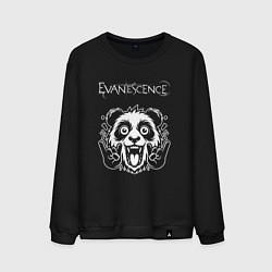 Свитшот хлопковый мужской Evanescence rock panda, цвет: черный