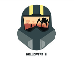 Свитшот хлопковый мужской Helldivers: Paratrooper Helmet, цвет: белый — фото 2