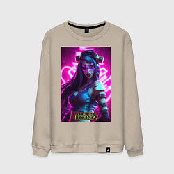 Свитшот хлопковый мужской League Of Legends Akali Kda, цвет: миндальный