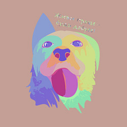 Свитшот хлопковый мужской Живи проще - будь добрее, цвет: пыльно-розовый — фото 2