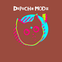 Свитшот хлопковый мужской Depeche Mode rock star cat, цвет: кирпичный — фото 2