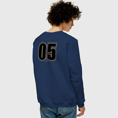 Мужской свитшот NAA - алкогольная ассоциация / Тёмно-синий – фото 4