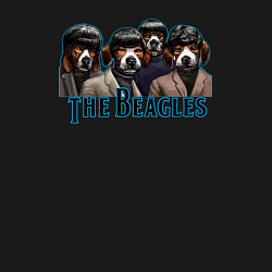 Свитшот хлопковый мужской Beatles beagles, цвет: черный — фото 2