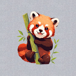 Свитшот хлопковый мужской The Red Panda, цвет: меланж — фото 2