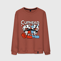 Мужской свитшот Cuphead and Mugman