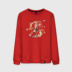 Свитшот хлопковый мужской Наганохара Ёимия из Геншин Импакт, цвет: красный