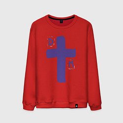 Свитшот хлопковый мужской Depeche Mode - sofad cross, цвет: красный