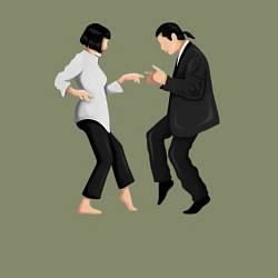 Свитшот хлопковый мужской Криминальное чтиво танец, цвет: авокадо — фото 2