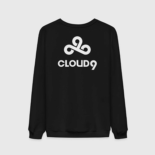 Мужской свитшот Cloud9 - white logo / Черный – фото 2