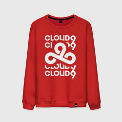 Свитшот хлопковый мужской Cloud9 - in logo, цвет: красный