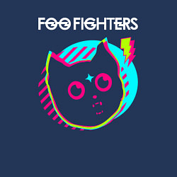 Свитшот хлопковый мужской Foo Fighters rock star cat, цвет: тёмно-синий — фото 2