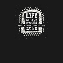 Свитшот хлопковый мужской Life begins at the end of your comfort zone, цвет: черный — фото 2