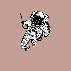 Свитшот хлопковый мужской Alone astronaut, цвет: пыльно-розовый — фото 2
