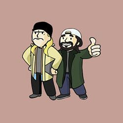 Свитшот хлопковый мужской Vault Jay and silent Bob, цвет: пыльно-розовый — фото 2