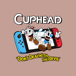 Свитшот хлопковый мужской Switch cuphead, цвет: пыльно-розовый — фото 2