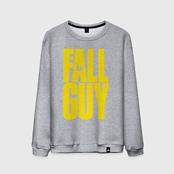 Свитшот хлопковый мужской The fall guy logo, цвет: меланж