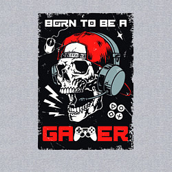 Свитшот хлопковый мужской Born to be a gamer, цвет: меланж — фото 2