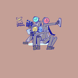 Свитшот хлопковый мужской Team Content Warning, цвет: пыльно-розовый — фото 2