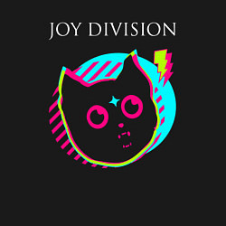 Свитшот хлопковый мужской Joy Division rock star cat, цвет: черный — фото 2