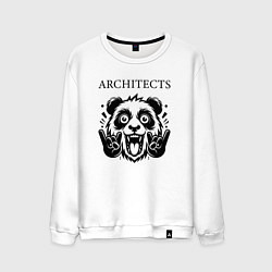 Свитшот хлопковый мужской Architects - rock panda, цвет: белый