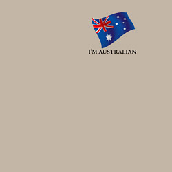 Свитшот хлопковый мужской Im Australian - motto, цвет: миндальный — фото 2