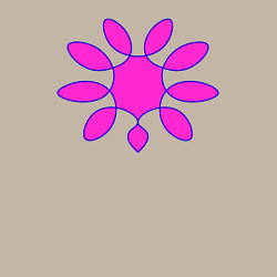 Свитшот хлопковый мужской Узор ярко-розовый, цвет: миндальный — фото 2