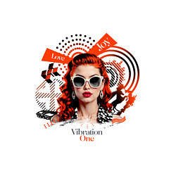 Свитшот хлопковый мужской Vibration One - red-haired girl, цвет: белый — фото 2