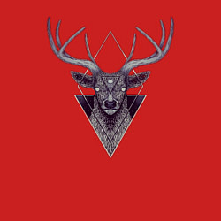 Свитшот хлопковый мужской Трехглазый олень, цвет: красный — фото 2