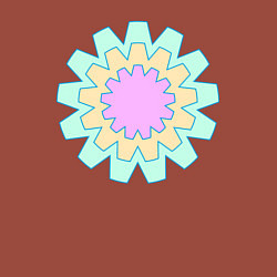 Свитшот хлопковый мужской Круговые фигуры, цвет: кирпичный — фото 2