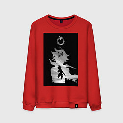 Свитшот хлопковый мужской Семь смертных грехов Мелиодас, цвет: красный