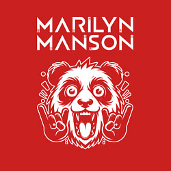 Свитшот хлопковый мужской Marilyn Manson rock panda, цвет: красный — фото 2