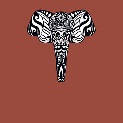 Свитшот хлопковый мужской Ethnic elephant, цвет: кирпичный — фото 2