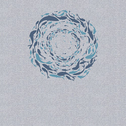 Свитшот хлопковый мужской Стая рыбок, цвет: меланж — фото 2