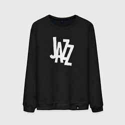 Свитшот хлопковый мужской Jazz retro in white, цвет: черный