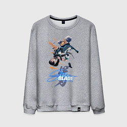 Свитшот хлопковый мужской Ева из stellar blade, цвет: меланж