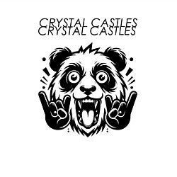 Свитшот хлопковый мужской Crystal Castles - rock panda, цвет: белый — фото 2